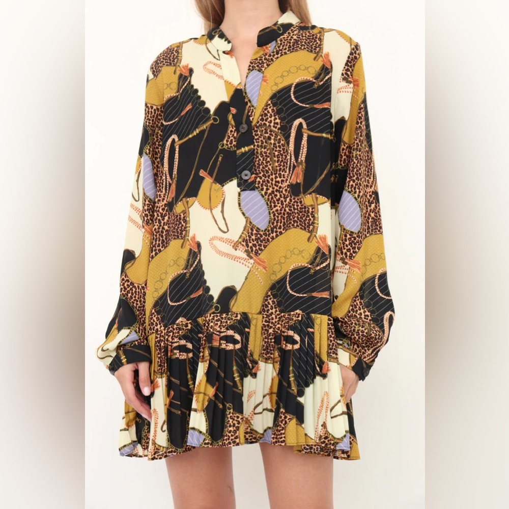 Zara blouse in cheetah print